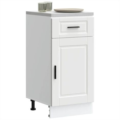 Armoire de cuisine-Meuble de cuisine-Armoire de rangement Porto blanc bois d'ingénierie 755030