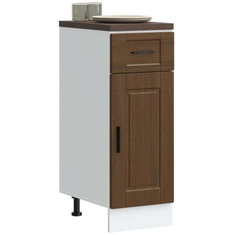 Armoire de cuisine-Meuble de cuisine-Armoire de rangement Porto chêne marron bois d'ingénierie 639665