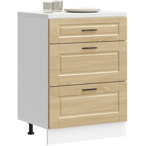 Armoire de cuisine-Meuble de cuisine-Armoire de rangement Porto chêne sonoma bois d'ingénierie 814697