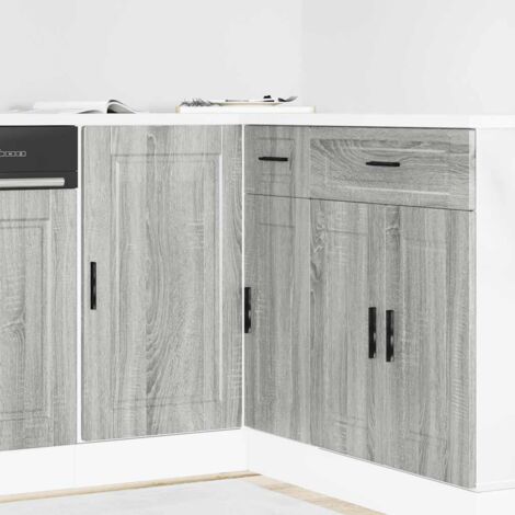 Armoire de cuisine-Meuble de cuisine-Armoire de rangement Porto sonoma gris bois d'ingénierie 595274