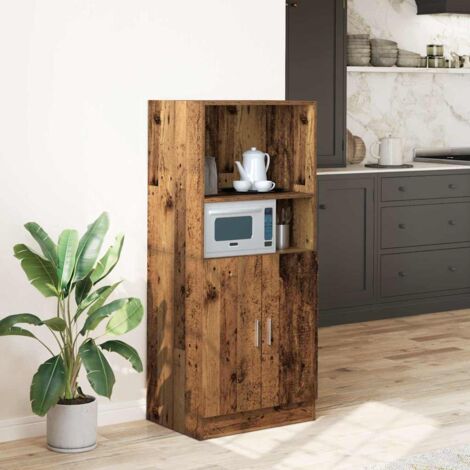 Armoire de cuisine-Meuble de cuisine-Armoire de rangement vieux bois 57x41,5x131,5 cm bois ingénierie 867874