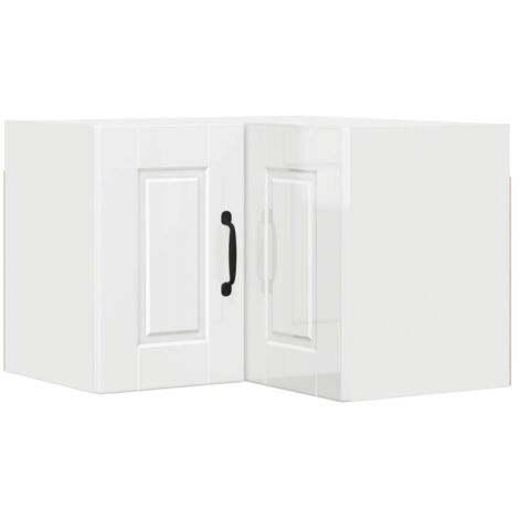 Armoire de cuisine Meuble de cuisine avec étagère Blanc brillant 57 x 57 x 40 cm