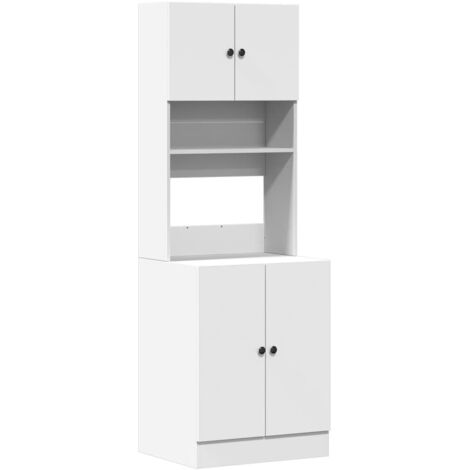 Armoire de cuisine  Meuble de cuisine blanc 60x50x180 cm bois d'ingénierie