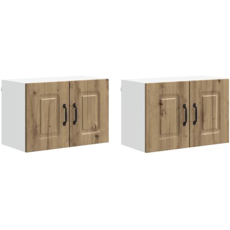 Armoire de cuisine Meuble de cuisine Kalmar 2 pcs Chêne artisanal 60 x 31 x 40 cm