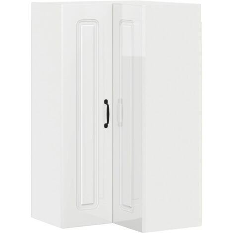 Armoire de cuisine  Meuble de cuisine Kalmar Blanc brillant 57 x 57 x 100 cm