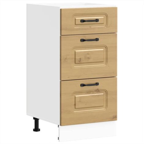 Armoire de cuisine Meuble de cuisine Kalmar chêne artisanal bois d'ingénierie