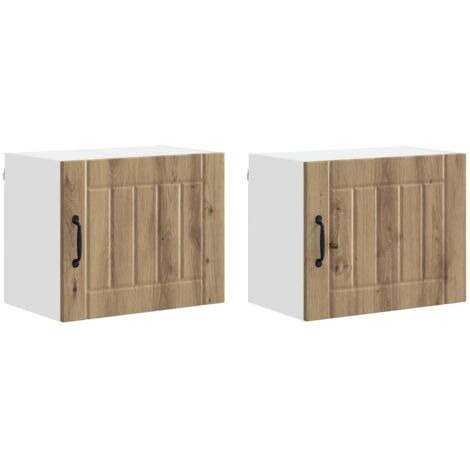 Armoire de cuisine Meuble de cuisine Lucca 2 pcs Chêne artisanal 50 x 31 x 40 cm