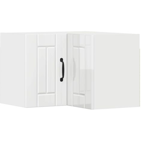 Armoire de cuisine Meuble de cuisine Lucca Blanc brillant 57 x 57 x 40 cm