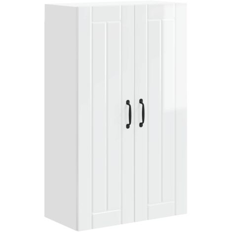 Armoire de cuisine  Meuble de cuisine Lucca Blanc brillant 60 x 31 x 100 cm
