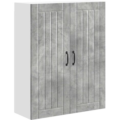 Armoire de cuisine  Meuble de cuisine Lucca Gris béton 80 x 31 x 100 cm