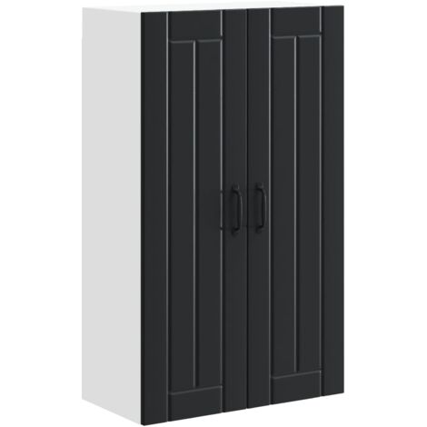 Armoire de cuisine  Meuble de cuisine Lucca Noir 60 x 31 x 100 cm