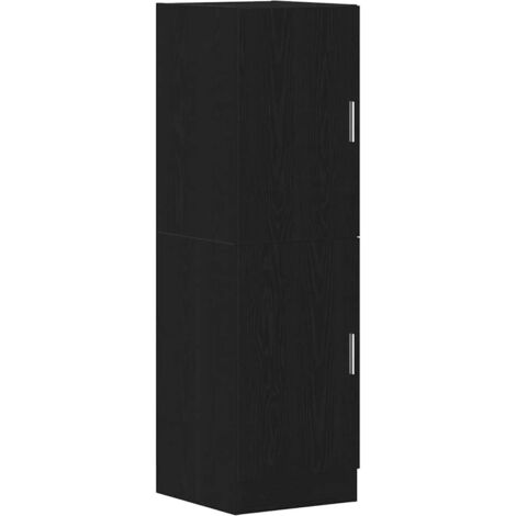 Armoire de cuisine  Meuble de cuisine noir 38x41,5x131,5 cm bois d'ingénierie
