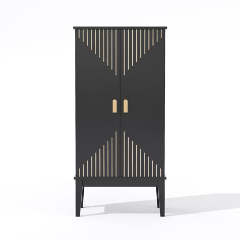 Armoire de cuisine, meuble de rangement spacieux avec 2 portes. L’armoire est de style vintage. Elle convient parfaitement pour la cuisine, le salon, le living et les couloirs.