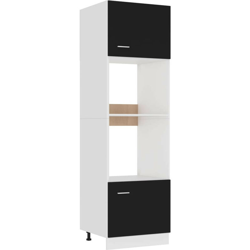 Armoire de cuisine Noir 60x57x207 cm