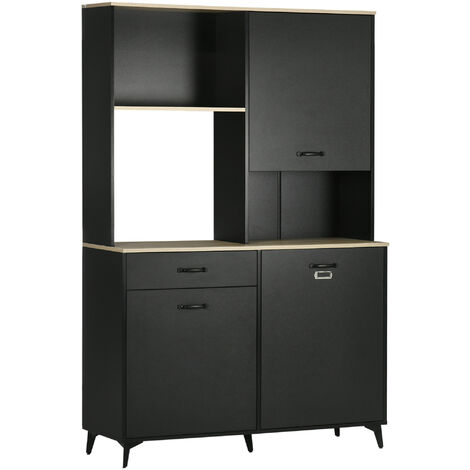 Armoire de cuisine RICHARS noire et bois