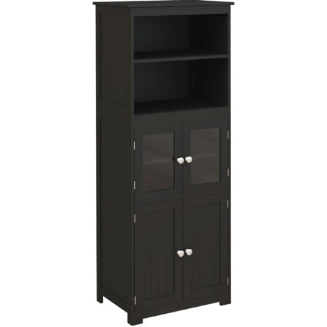 Armoire de cuisine vitrée LUBJANA noire