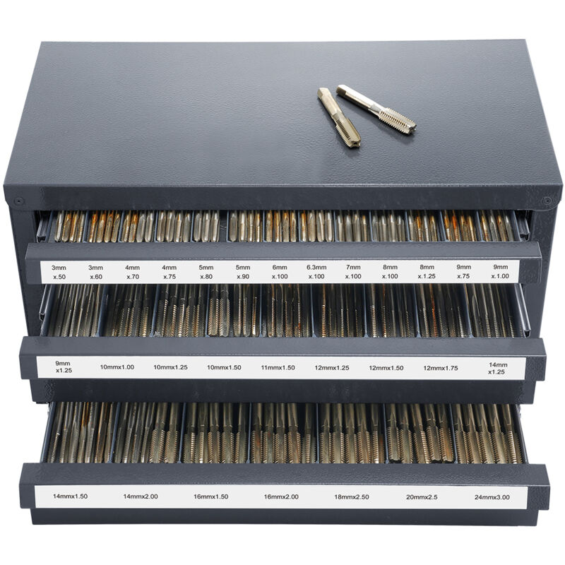 Armoire de distribution de robinets Mophorn organisateur à trois tiroirs pour robinets en acier de 3 à 24 mm, armoire de rangement empilable à 29