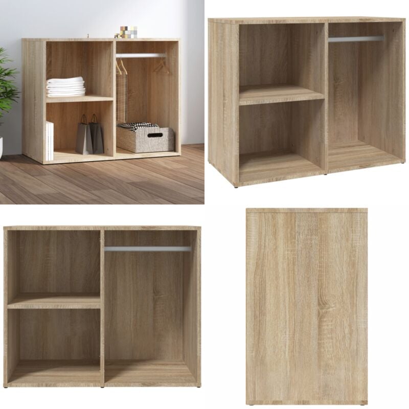 Armoire de dressing Chêne Sonoma 80x40x65 cm Bois d'ingénierie - Armoire De Dressing - Meuble Rangement - Commode - Placard - Mobilier Chambre - Home