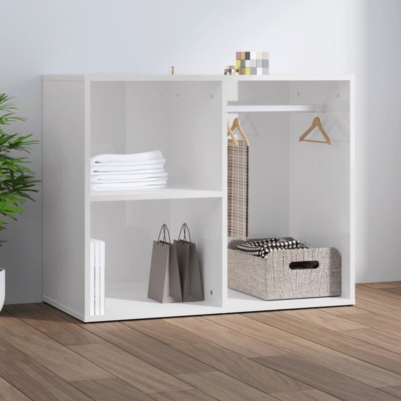 Vidaxl - Armoire de dressing Blanc brillant 80x40x65cm Bois d'ingénierie