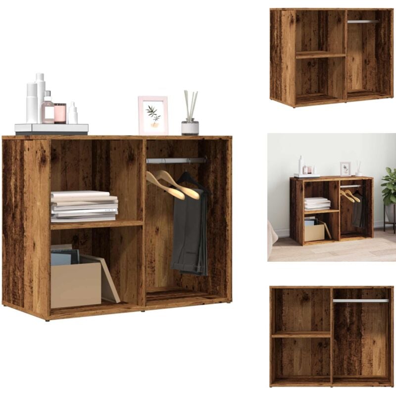 Armoire de dressing vieux bois 80x40x65 cm bois d'ingénierie - Armoire De Dressing - Armoires De Dressing - Armoire - Placard