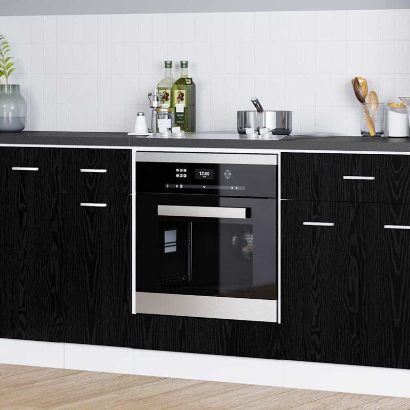 Armoire de four Chêne noir 60 x 46 x 81.5 cm Bois d'ingénierie Vidaxl