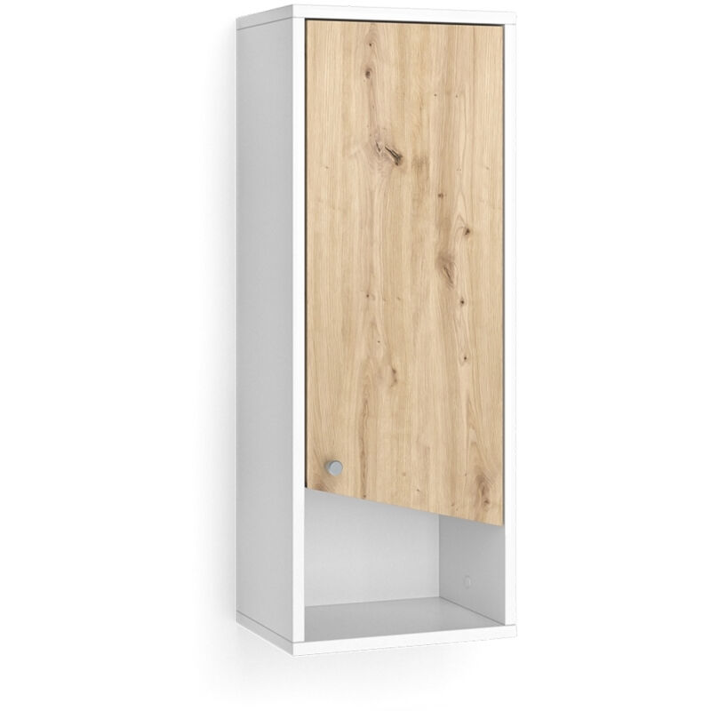 Vicco - Armoire de salle de bain Irida, Blanc/Artisan, 30 x 79 cm