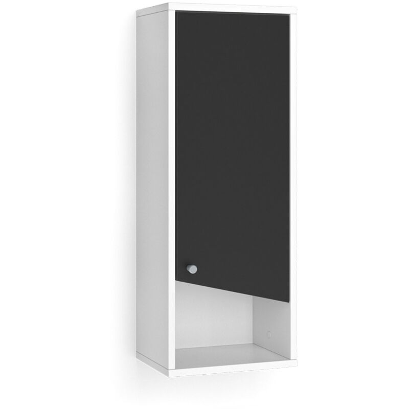 Vicco - Armoire de salle de bain Irida, blanc/anthracite, 30 x 79 cm