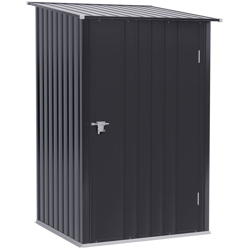 Armoire de jardin 100x103x160, abri de jardin 0,92 m², avec étagères, acier galvanisé, abri de jardin - gris