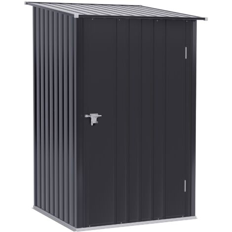 Armoire de jardin 100x103x160, abri de jardin 0,92 m², avec étagères, acier galvanisé, abri de jardin - gris