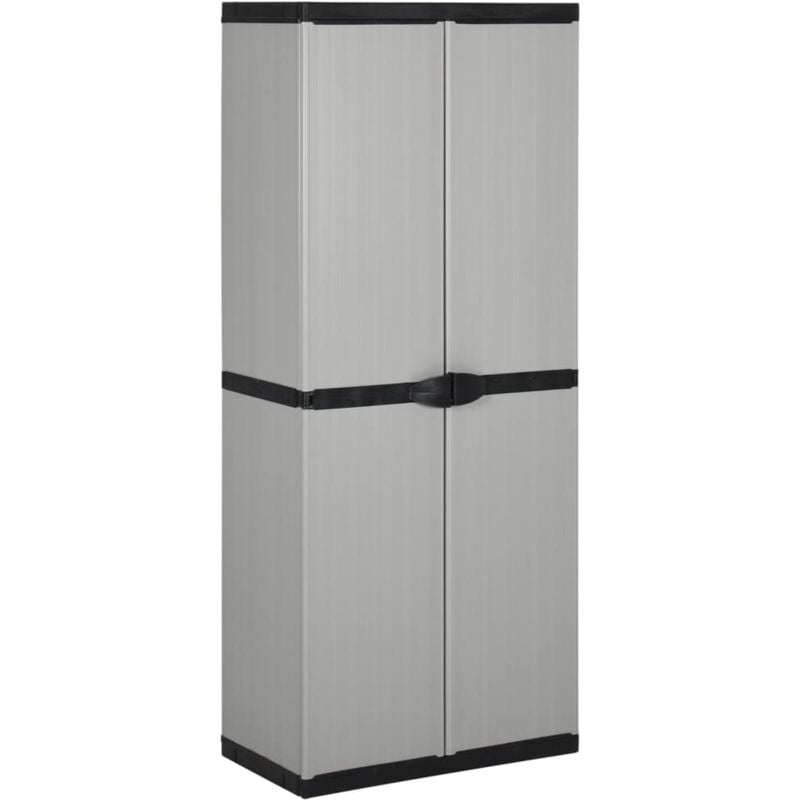Maisonchic - Armoire de jardin, Coffre de jardin,Boîte de rangement de jardin 3 étagères gris,noir 68x40x168cm pks25714 design in