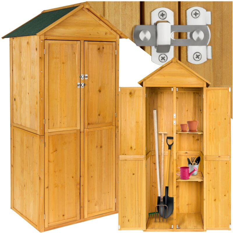 Tectake - Armoire de jardin Kadi 80,5 x 60 x 213,5 cm - marron