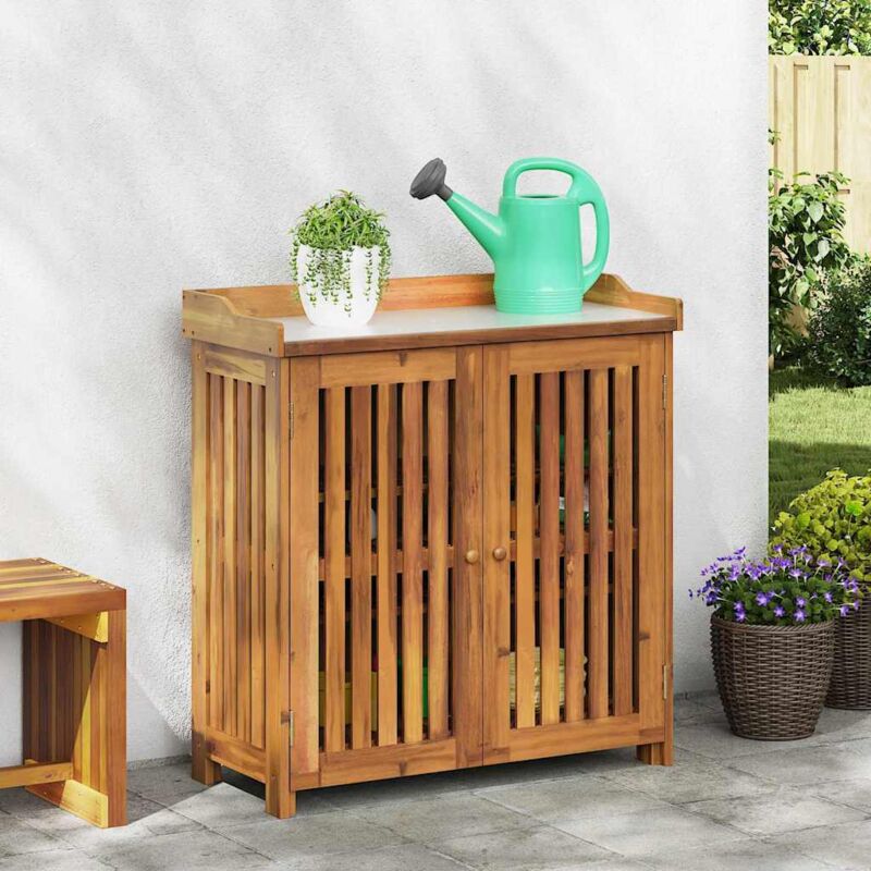 Armoire de jardin avec stockage Marron 93 x 41.5 x 98cm Vidaxl