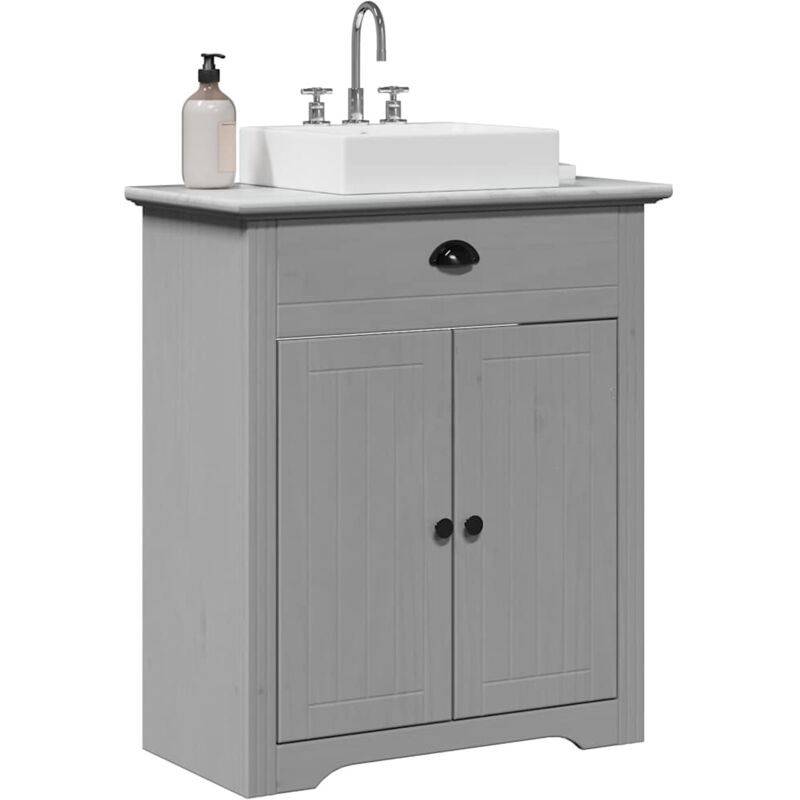 Vidaxl - Armoire de lavabo de salle de bain bodo gris 70x35x80 cm