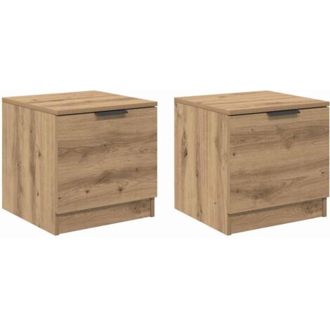 Armoire de lit 2 pcs chêne artisanal 40 x 39 x 40 cm vidaXL
