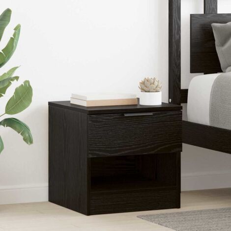 Armoire de lit avec tiroir 2 pcs Chêne noir 40 x 39 x 40 cm vidaXL