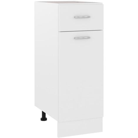 Armoire de plancher à tiroir Blanc 30x46x81,5 cm Aggloméré vidaXL