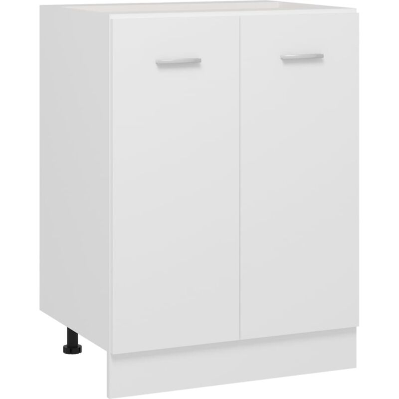 Armoire de plancher Armoire de cuisine Meuble bas de Cuisine Blanc 60x46x81,5 cm Bois d'ingénierie 94655