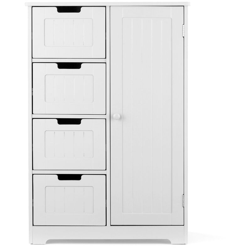 Armoire De Plancher Rayonnee Moderne, Blanc