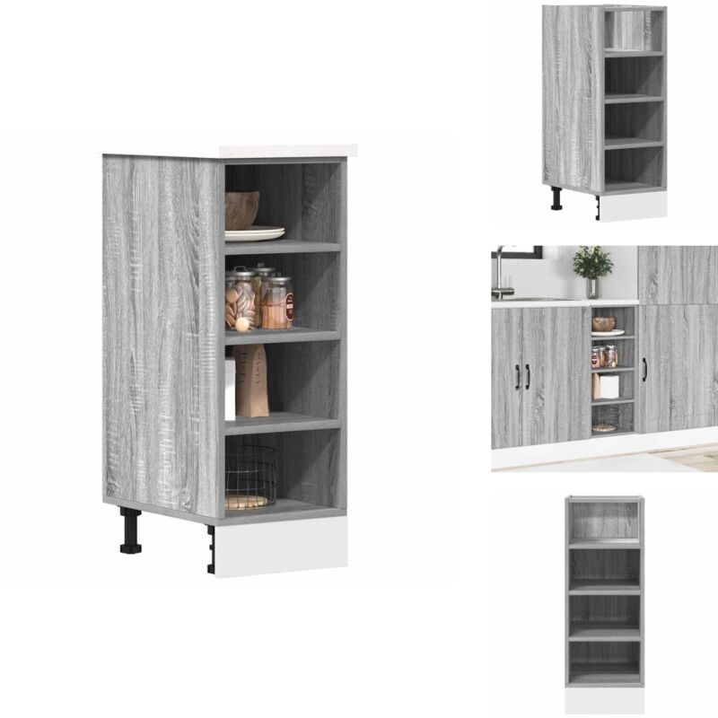 Armoire de plancher sonoma gris 30x44,5x81,5 cm bois ingénierie - Armoire De Plancher - Armoires De Plancher - Armoire De Cuisine - Placard De Cuisine