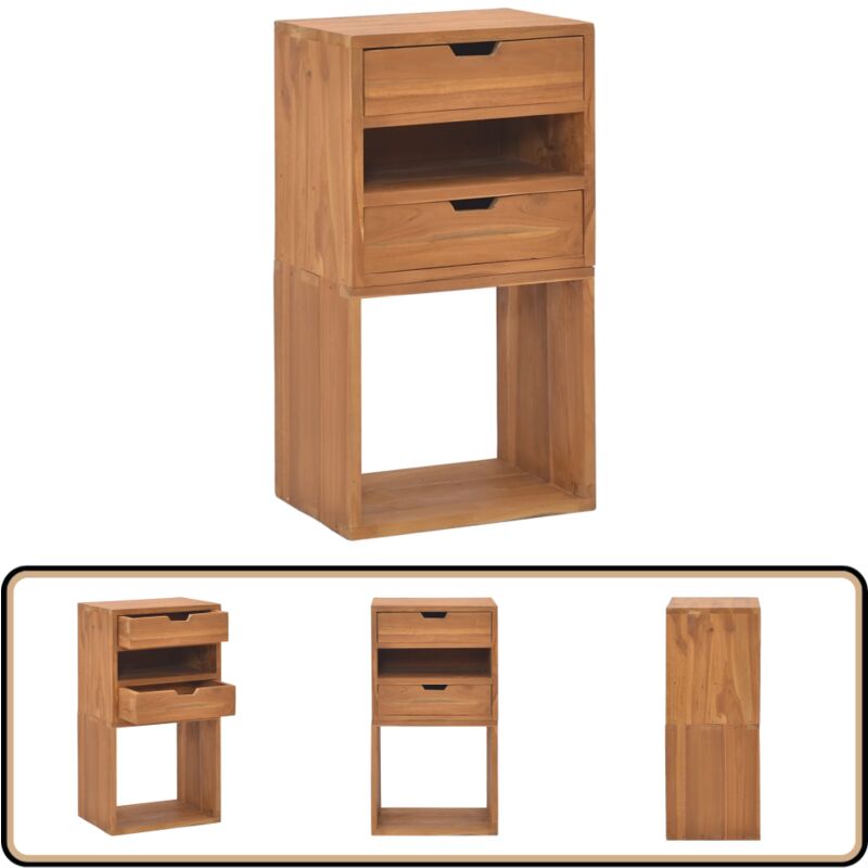 Vidaxl - Armoire de rangement 40x30x76 cm Bois de teck massif - Meuble De Rangement - Armoire De Rangement - Commode - Tiroir - Étagère