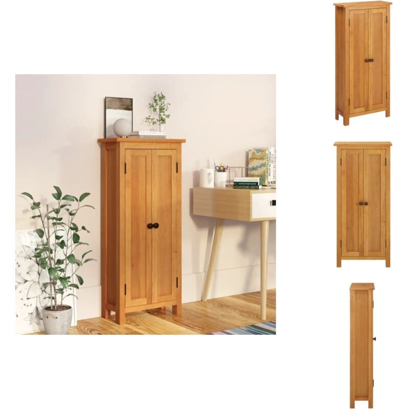 Vidaxl - Armoire de rangement 50x22x110 cm Bois de chêne massif - Meuble De Rangement - Armoire Bibliothèque - Meuble Bois - Chêne Massif - Armoire