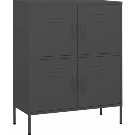 Armoire de rangement Anthracite 80x35x101,5 cm Acier
