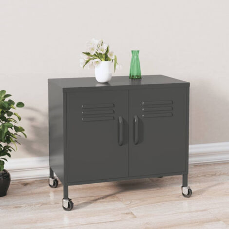 Armoire de rangement  Armoire de chambre Anthracite 60x35x56 cm Acier 37702