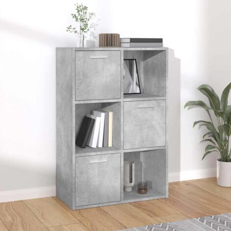 Armoire de rangement  Armoire de chambre Gris béton 60x29,5x90 cm Aggloméré 19828