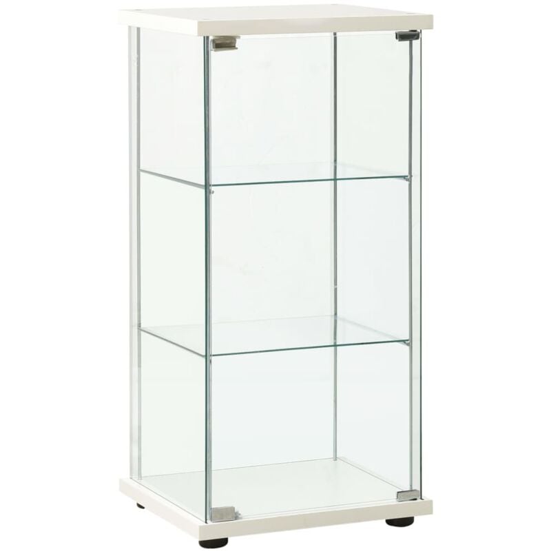 Maison Chic - Armoire de rangement Armoire de chambre Verre trempé Blanc 94816