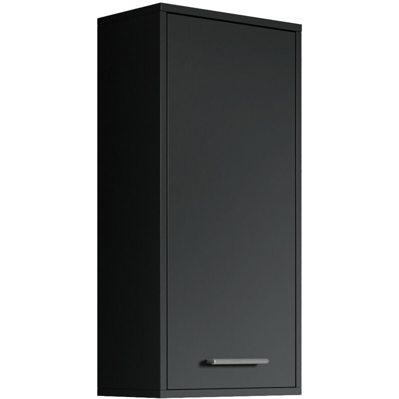Armoire de rangement de Aura Hauteur 77cm Noir - Meuble de rangement haut placard armoire colonne - Noir