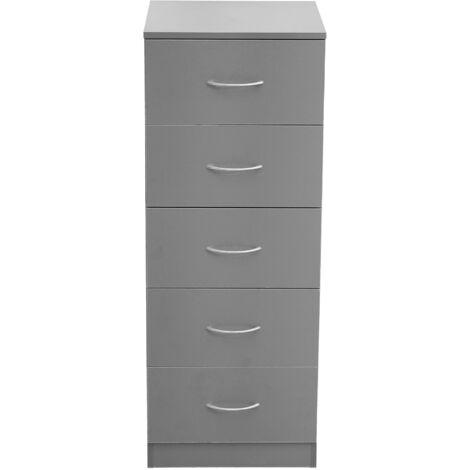 Armoire de Rangement avec 5 Tiroirs pour Salon Chambre Cuisine - Table de Chevet Commode