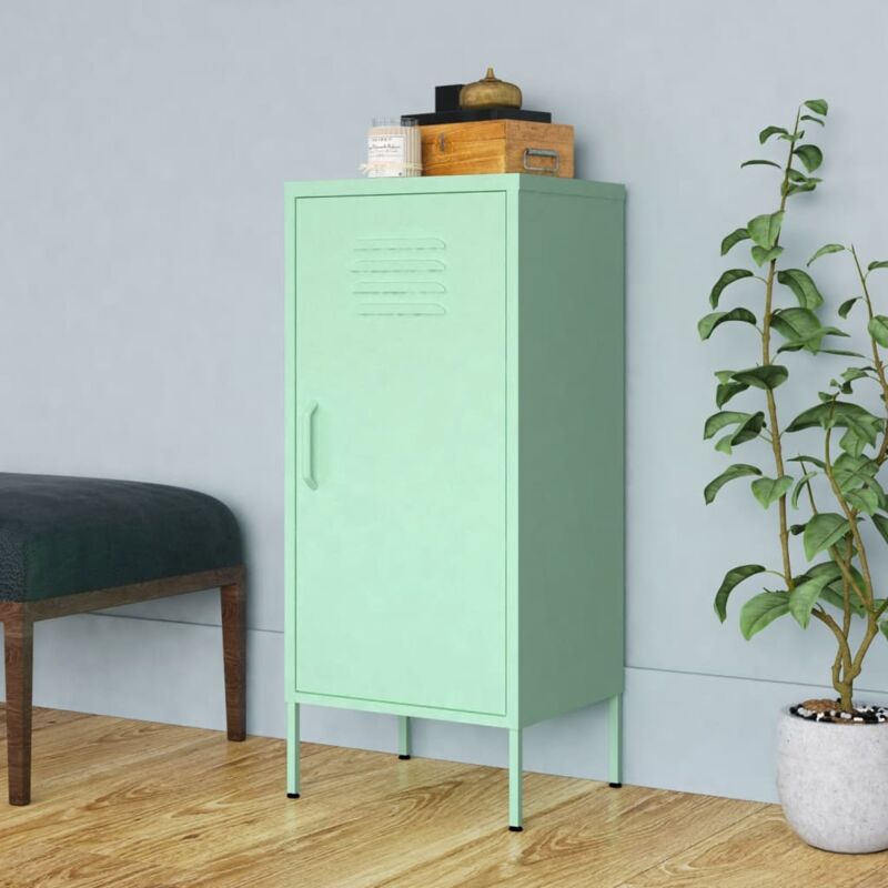 Armoire de rangement Vert menthe 42,5x35x101,5 cm Acier vidaXL