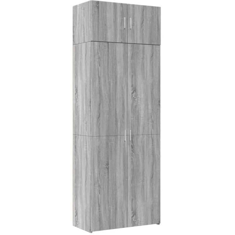 Vidaxl - Armoire de rangement sonoma gris 80x42,5x225 cm