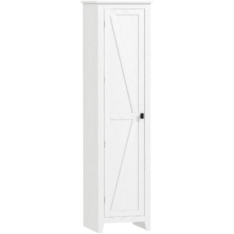 Armoire de Rangement buffet cuisine avec 2 étagères réglables- Hauteur 170 cm  Blanc